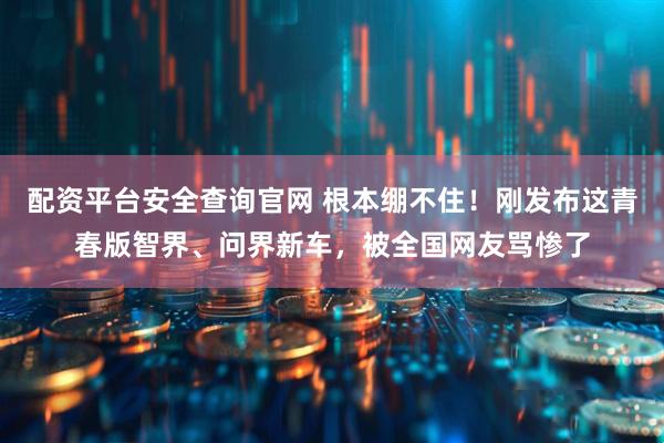 配资平台安全查询官网 根本绷不住！刚发布这青春版智界、问界新车，被全国网友骂惨了